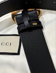 GUCCI Pre-Owned Black Leather Belt 38 Inches