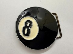 Eight Ball Pool Game Magic Figural Black & White New Belt Buckle