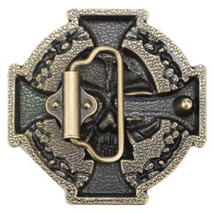 Cross Skull Belt Buckle Western Cowboy Motorcycle Riding Belt Buckle