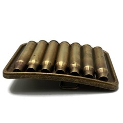 Bullet Casing Belt Buckle Western Cowboy Heavy Duty