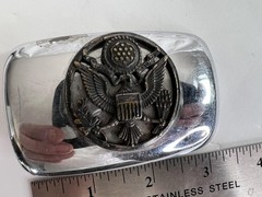 Great Seal Eagle Belt Buckle Mens Silver Yosco USA Crest Medallion Logo Military