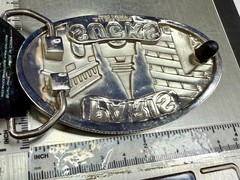 Paris Sucks! Blue Moon Creations Silver Tone Funny Tourist Gift Belt Buckle
