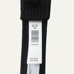 American Eagle Black Adjustable Cotton Web Belt Slider Buckle Mens Small NWT