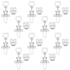 10Pcs Silver Steel Beekeeping Toggle Latch with Buckle for Home Use