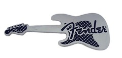 Fender Guitar Belt Buckle Silver Chrome Music Band Men New Big Diecut British