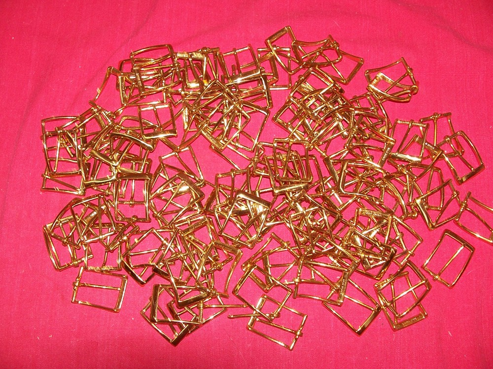 Big Lot 112 Solid Bronze 1” Belt Buckles Mens Womens Military Dress Brass Color