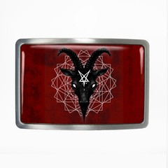 Satanic Baphomet Belt Buckle – Geometric Pentagram Witch Belt Buckle – 8