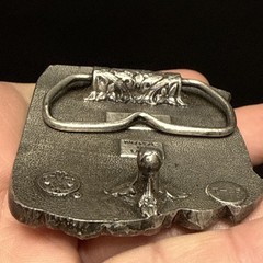 Vintage CALIFORNIA Belt Buckle 1978 Lighthouse Bergamot Brass Works USA 3D NICE