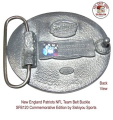 New England Patriots Team Belt Buckle NFL Siskiyou SFB120 Commemorative Edition