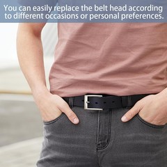 2 Pieces Belt Buckle Men, Metal Belt Buckle Zinc Alloy Polished 40mm,…