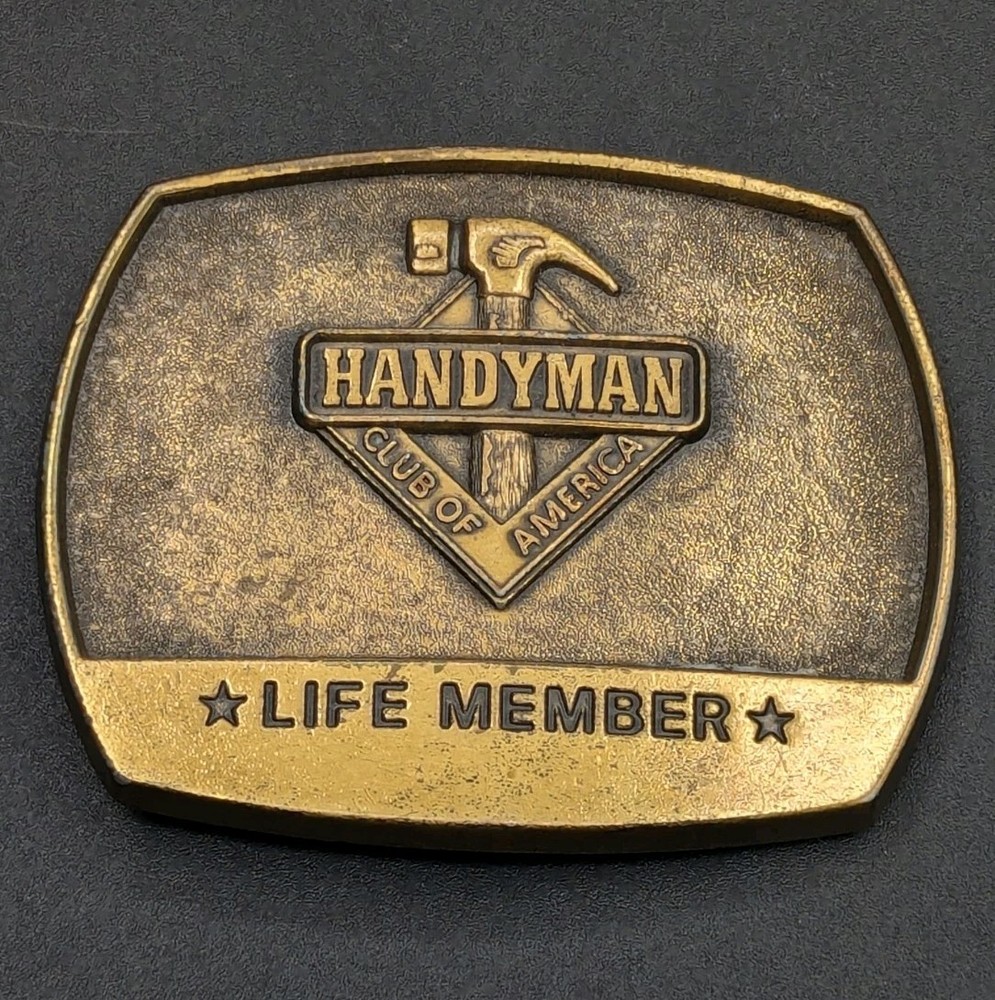 Handyman Club of America Life Member Metal Belt Buckle Funny Man Husband Gift