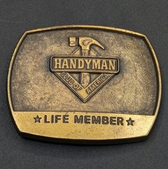 Handyman Club of America Life Member Metal Belt Buckle Funny Man Husband Gift
