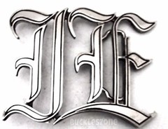 Old English Style Initials Los Angeles New York Las Vegas Men Women Belt Buckles
