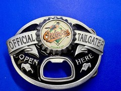 Official Tailgater Baltimore Orioles MLB Siskiyou Belt Buckle & Bottle Opener