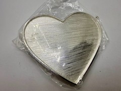 Beautiful Heart Shaped Textured Silver Color Ladies Soaked Project Belt Buckle