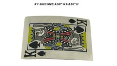 Initial Letter K King of Spade Lucky Las Vegas Casino Silver Metal Belt Buckle
