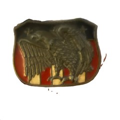 Men&rsquo;s Western Rectangular Belt Buckle Patriotic Eagle Red Black Gold Metal