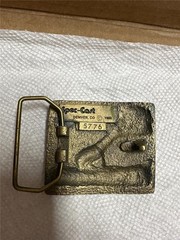 Vintage Yellowstone Bear Brass Belt Buckle by Spec-Cast Denver 5776