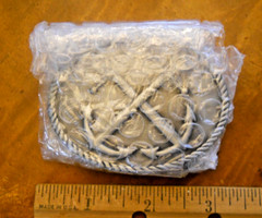 CROSSED ANCHOR BELT BUCKLE, 3&Prime; SILVER FINISH (NEW IN PACKAGE)