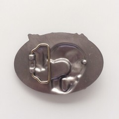 Vintage Oval Tattoo Rose Flower Skull Wedding Belt Buckle