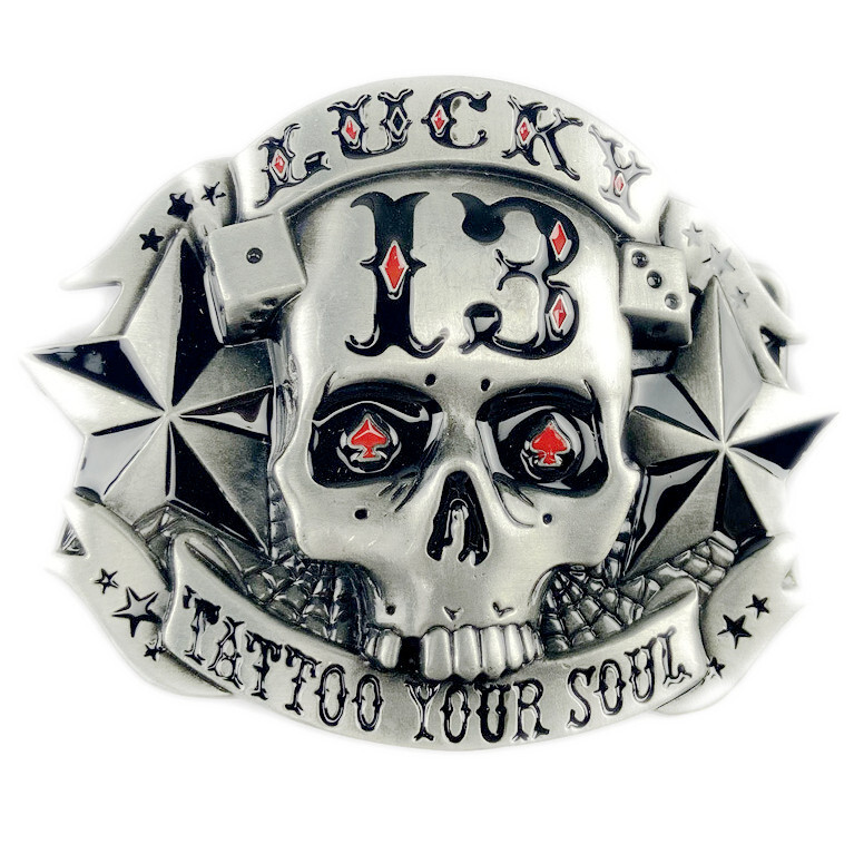 Pirates Skull Belt Buckle Western Cowboy Native American Motorcyclist (SK-23-B)
