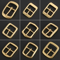 2x Solid Brass Pin Buckle for Men Leather Belt Replacement Straps Accessory Chic