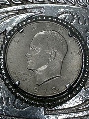 1972 Eisenhower Dollar Belt Buckle