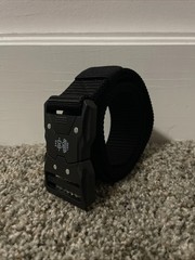 Adjustable Black WAISTBELT with Metal Buckle for Men Women NEW