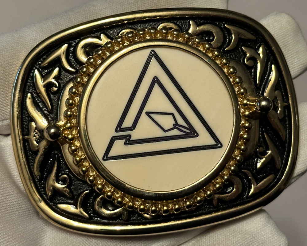 Vintage Masonic Freemason Royal Master Belt Buckle Mason Buckle