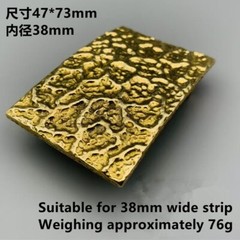 Pure copper retro belt buckle plate buckle belt smooth buckle belt head
