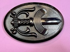 Cavalry Swords Weapon Black Color Mens Oval Vintage Belt Buckle