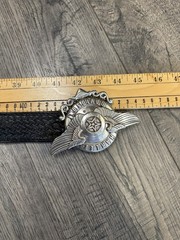 Lot Of 3 Harley-Davidson Flying Piston Shield lone Star Wings Belt Buckles