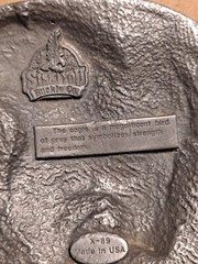 Vintage 90s Siskiyou Eagle Western Cowboy Belt Buckle Pewter 1990 USA