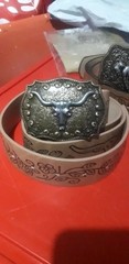 Vintage Western Cowboy Belt – Retro Buckle Printed Belt for Men & Women