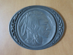 Liberty Indian Head 1937 Replica Silver Metal Belt Buckle Siskiyou Buckle Co.