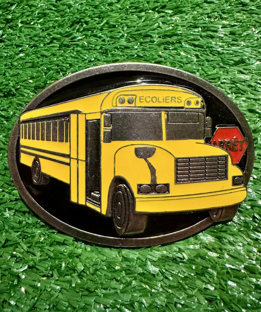 Ecoliers French School Bus Driver Belt Buckle