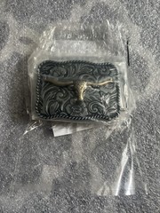 New Western Bull Head Belt Buckle – Black and Gold Western Cowboy Rodeo