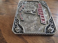 2019 Pendleton Whisky Belt Buckle Let&rsquo;er Buck Montana Silversmiths – RARE