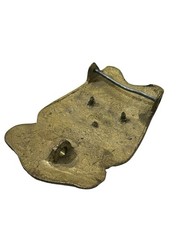 Vintage Lion Head Belt Buckle Brass Very Old Heavy Duty