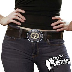 Ancient Runes Belt Buckle – Esoteric Spiritual Seeing Eye Handmade Buckle – 27