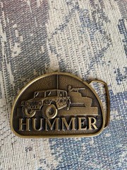AM General Civilian Hummer Solid Brass Vintage Belt Buckle – 1992, NICE