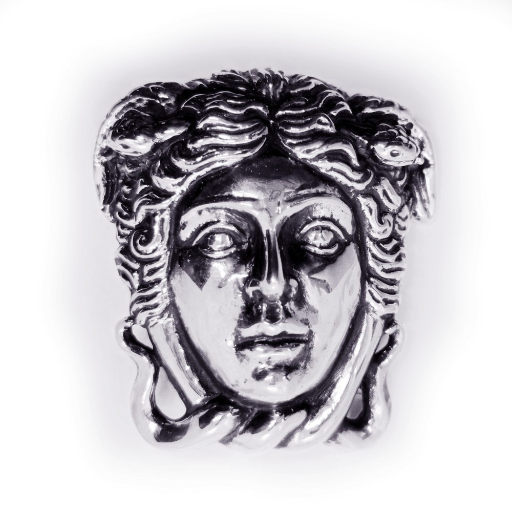 Medusa Ancient Greek Mythology Gorgo Sterling Silver Belt Buckle