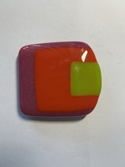 Neon Multicolored Retro Vibe Rectangular Belt Buckle