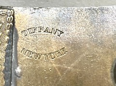 Vintage Antique Tiffany Solid Brass Relief Cowboy Fancy Belt Buckle