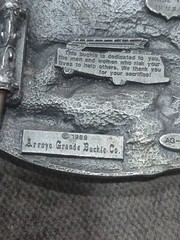 Vintage 1989 Fire Fighter Belt Buckle Fire Department AG-13 Arroyo Grande