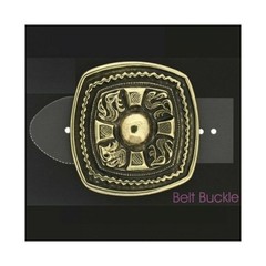 Cross Coat of Arms Belt Buckle with Cross, Medieval, Knight Style, Antique Brass
