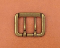 Men Retro Brass Double Tongue Pin Prong DIY Metal Belt Buckle Fits 40MM Straps