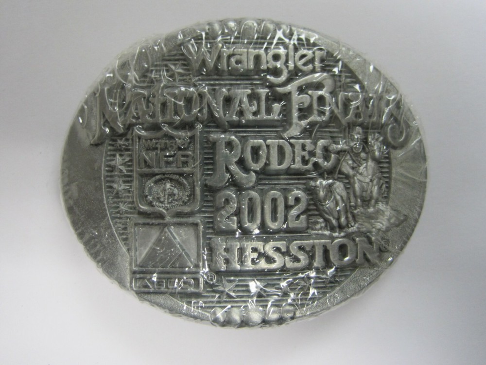 National Finals Rodeo Hesston 2002 NFR Youth (Small) Cowboy Buckle New AGCO PCRA
