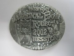 National Finals Rodeo Hesston 2002 NFR Youth (Small) Cowboy Buckle New AGCO PCRA