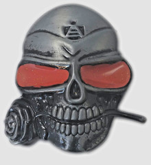 Skull Belt Buckles Tattoo Tribal Gothic Skeleton Halloween Vintage Black Rose